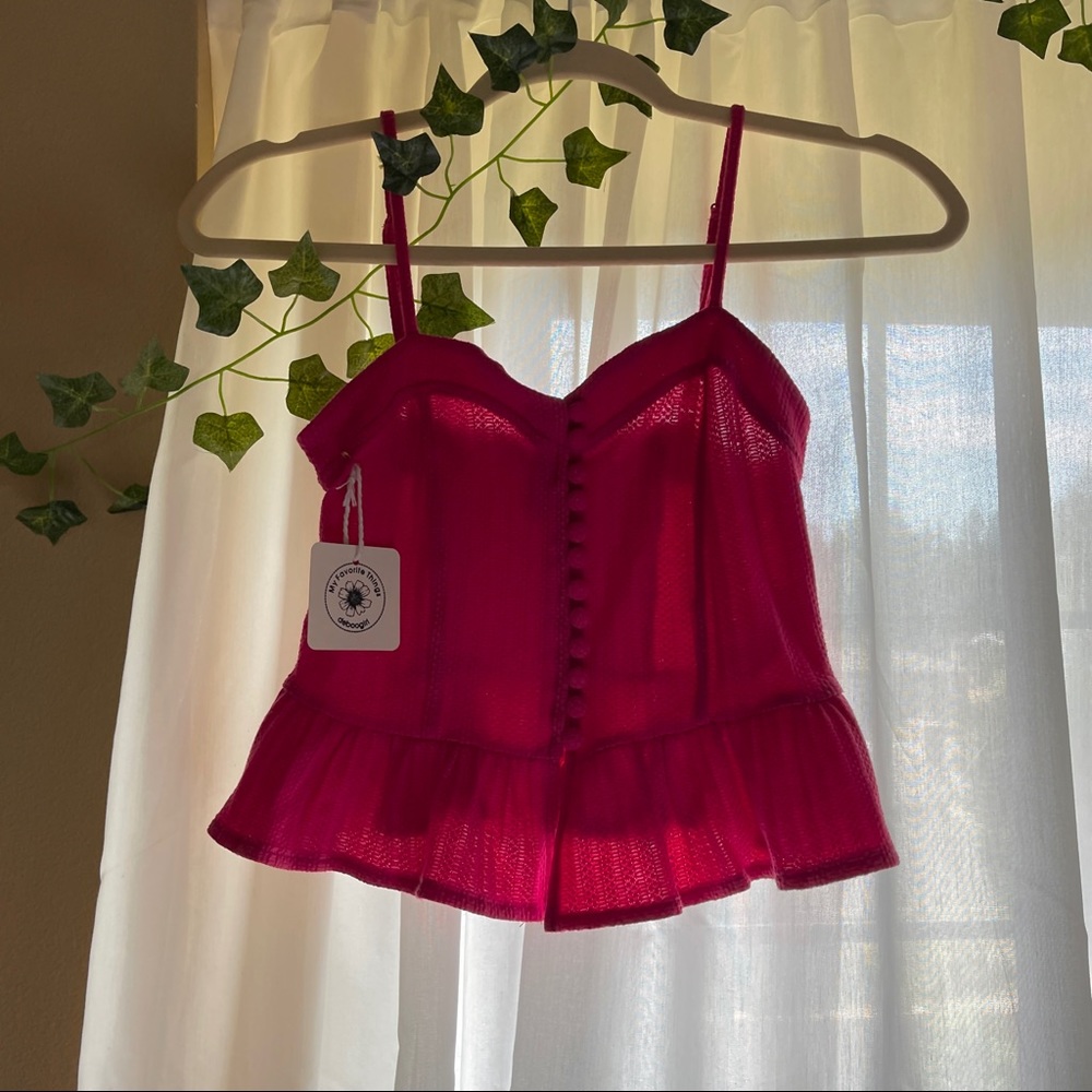 Pink crop tank